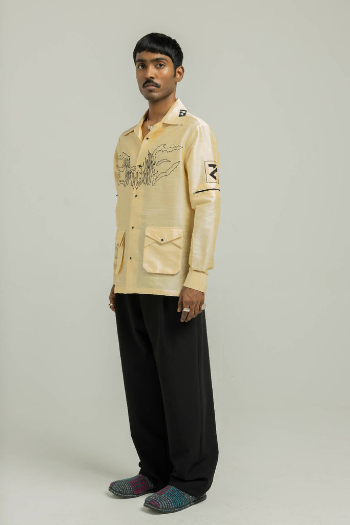 Eggnog Hand Work Full Sleeve Shirt