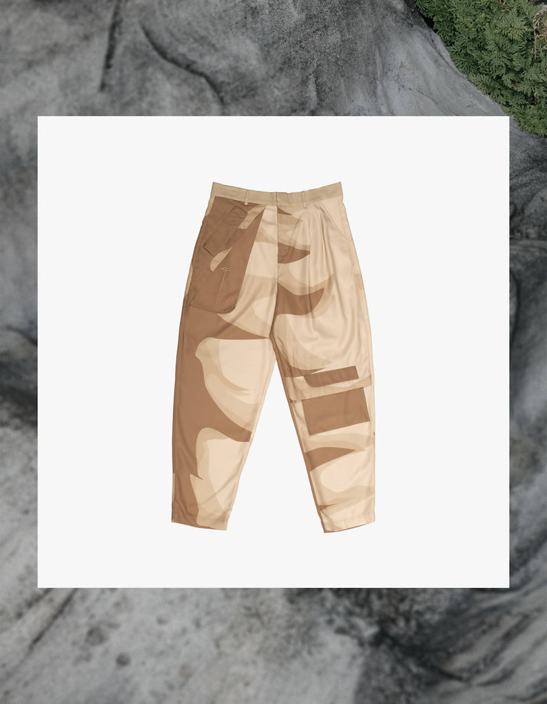 Multi-Layers Harlem Pants With Pockets In 2D Khaki