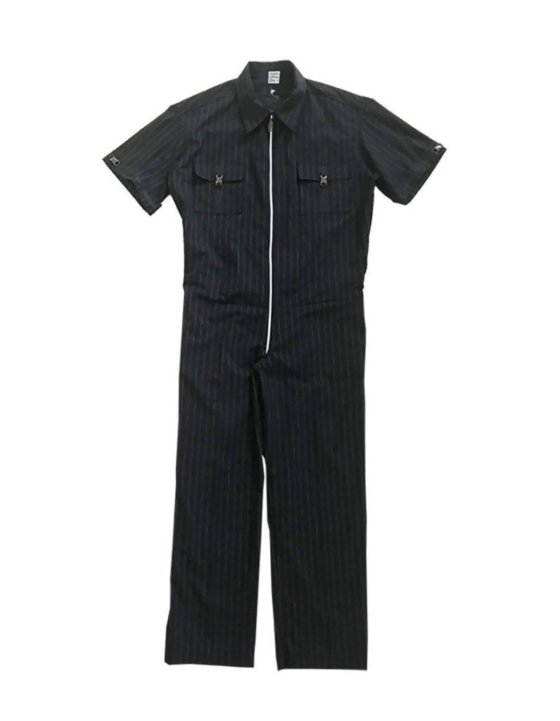 Pinstripe Gunmetal Jumpsuit