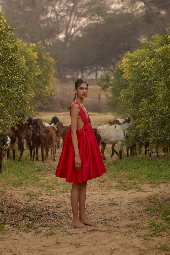 Taffeta Red Dress