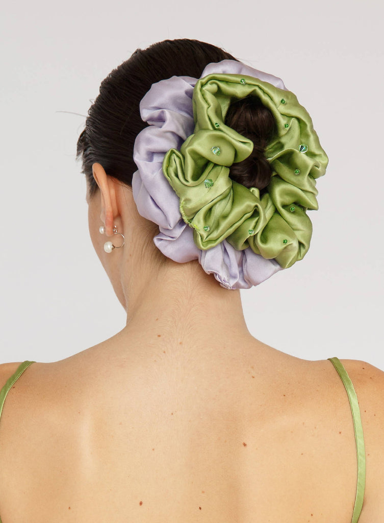 Etoiles Crystals Oversized Silk Scrunchie