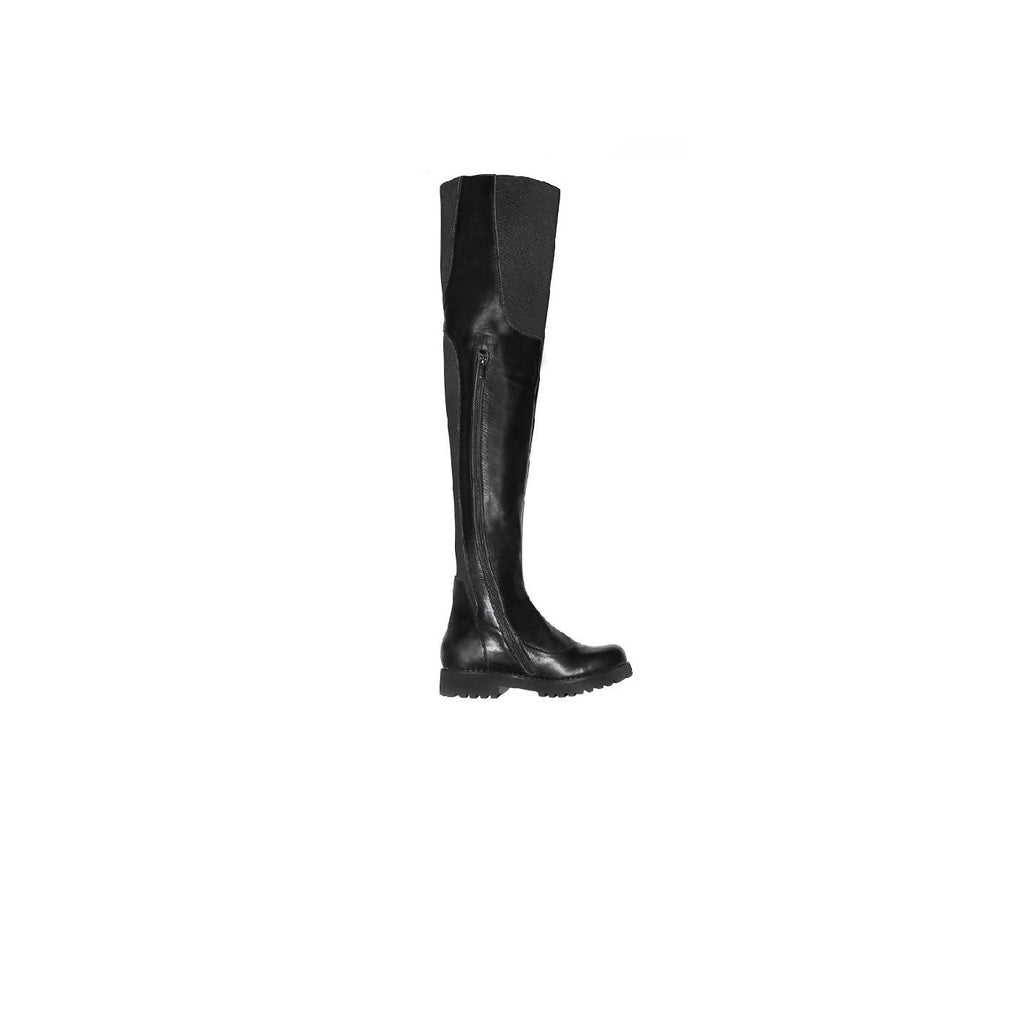 Louis Vuitton's Blocked Heel Sock Boots (Above Knee) - BlackMiss Luxury