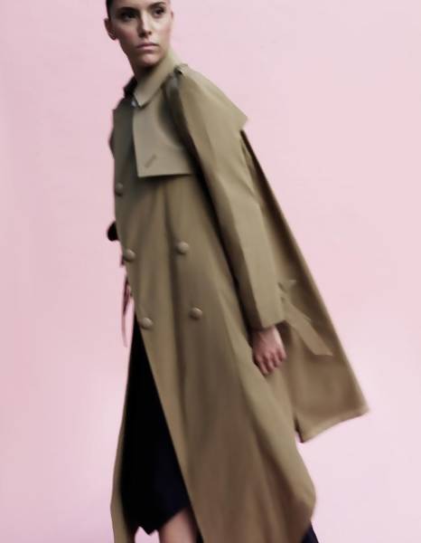 Origami Water Repellent Cotton Trench Coat / Khaki