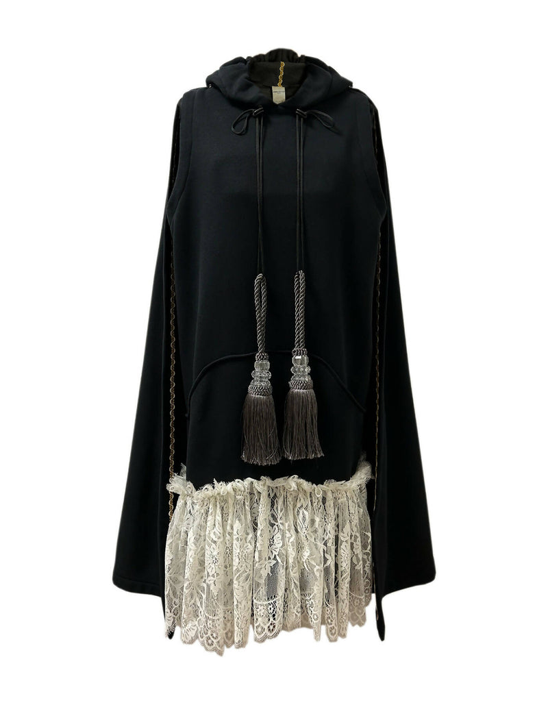 Barocco poncho hoodie