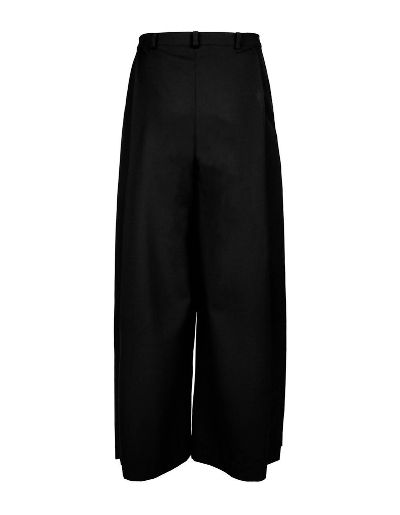 Wave-Ripple Pleated Wide Pants