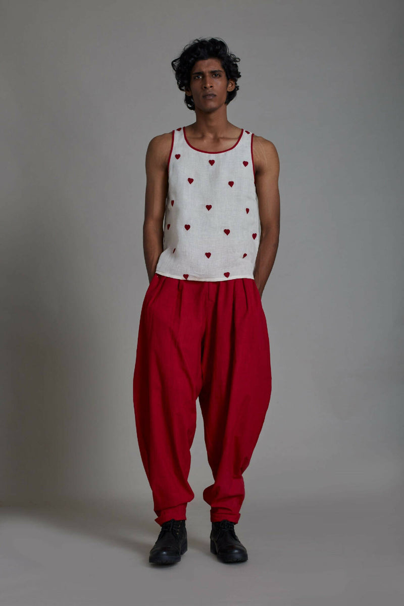 Taash Balloon Pants-Red