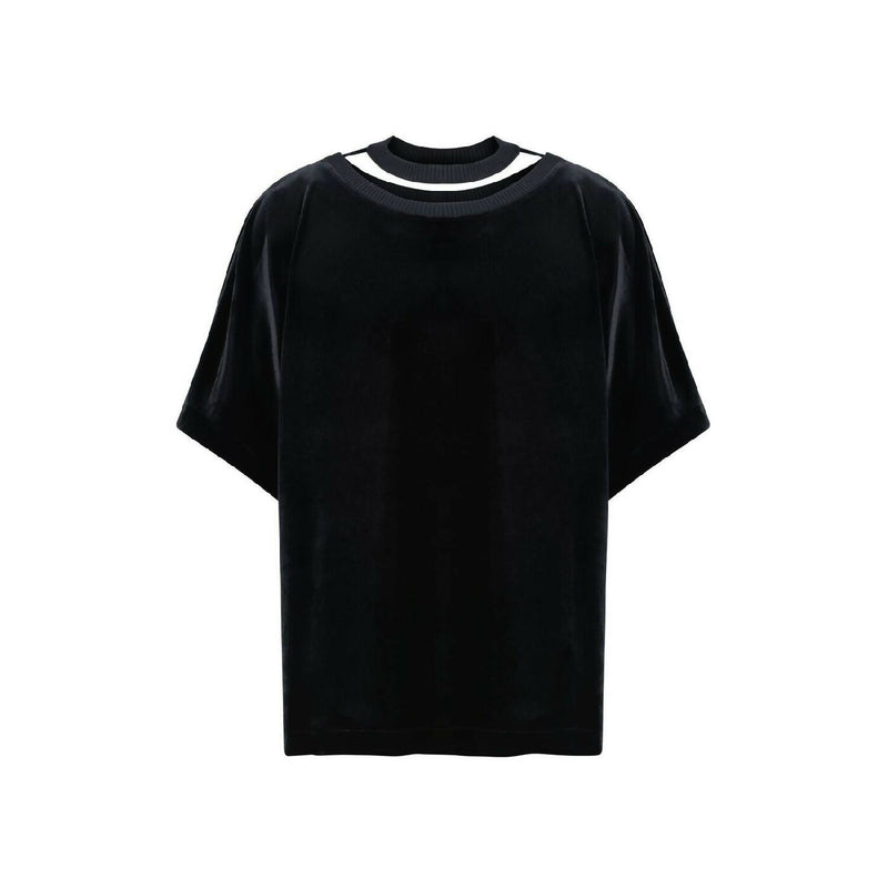 Velvet Double Collar T - Shirt