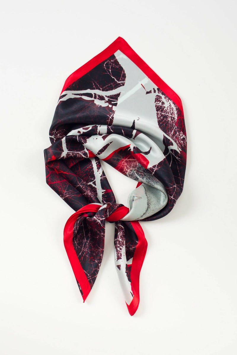 The Red Owl silk scarf