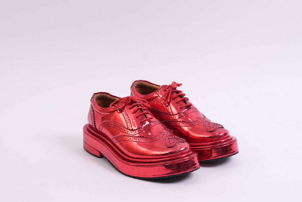 Heart Brogue Red