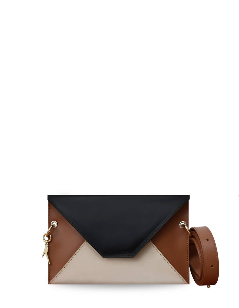 Thevetia Belt Bag – Light Blue & Camel