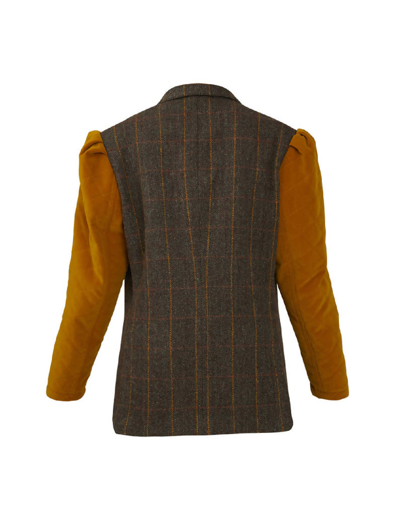 Frida Puff Sleeve Check Blazer