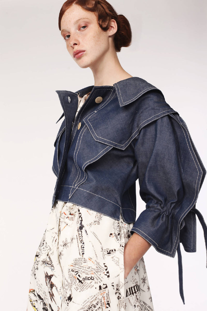 Origami Squarish Denim Jacket