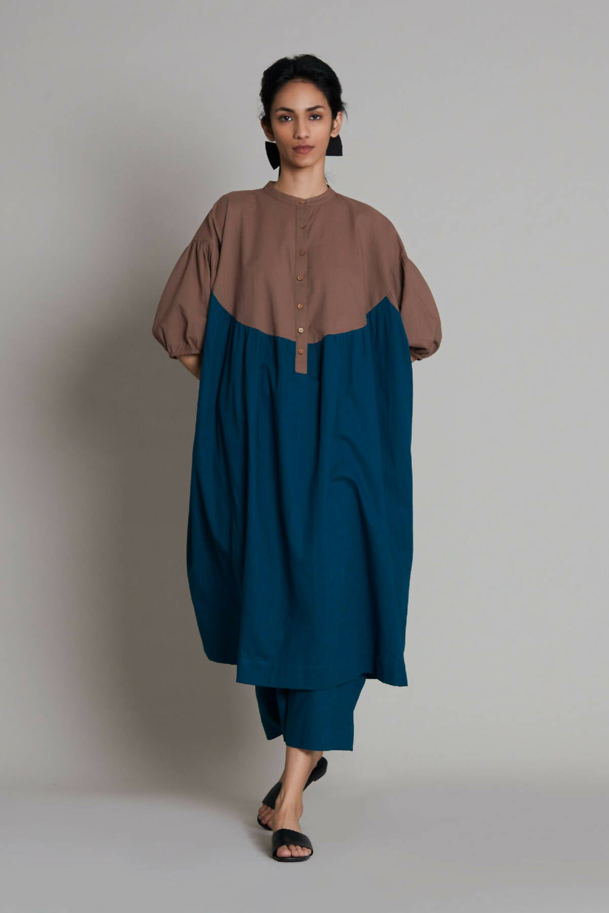 Monochrome Map Tunic Shirt Dress
