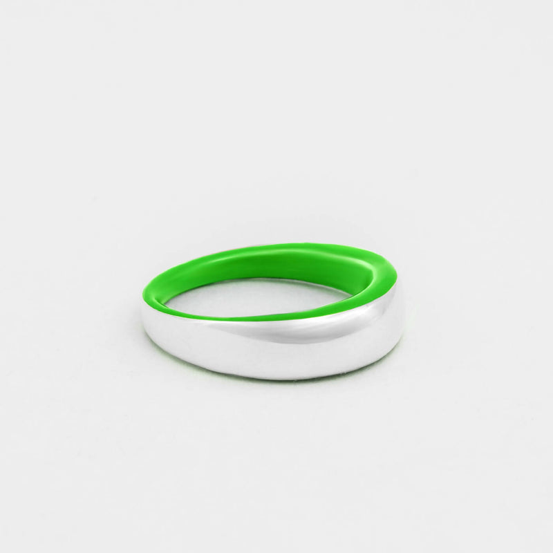 GREEN ETCH DOME RING