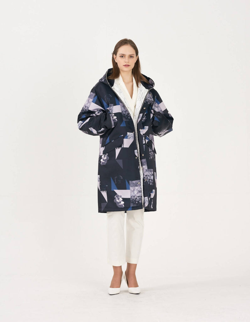 Winter Blues Hoody Padding Coat