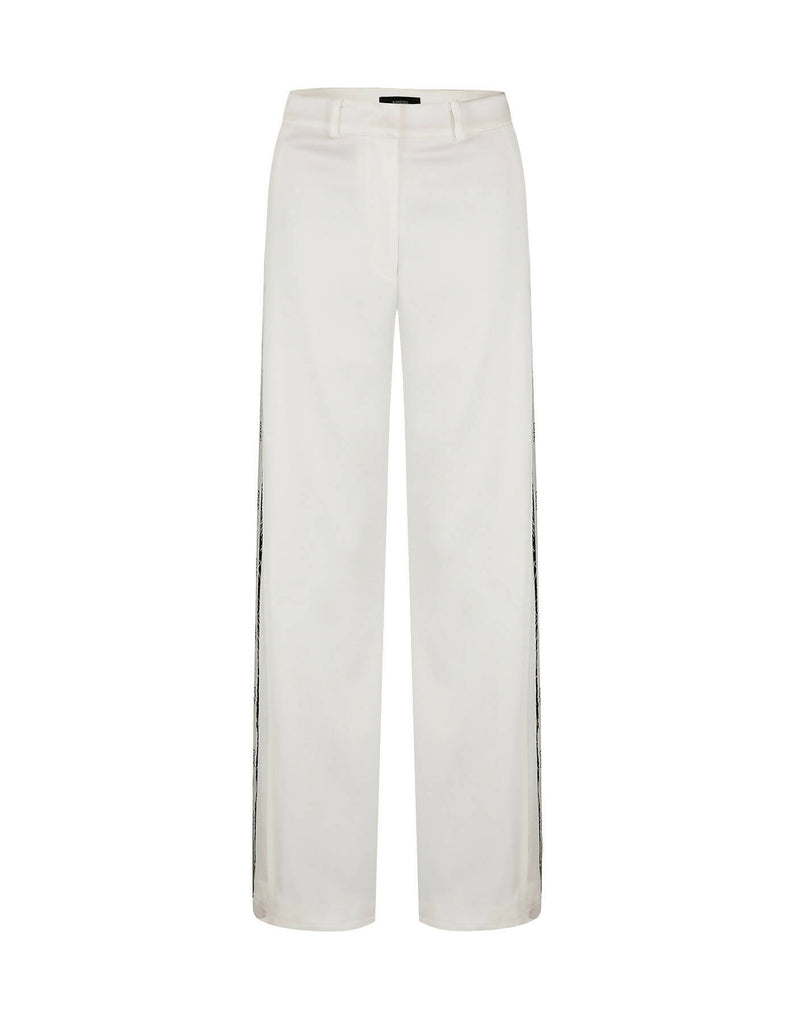 Pleated Logo-Tape Trousers