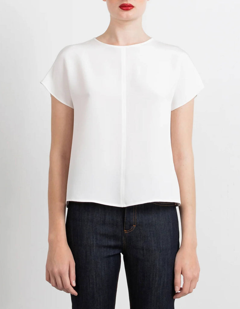 Revolution Top Off White Silk Crepe