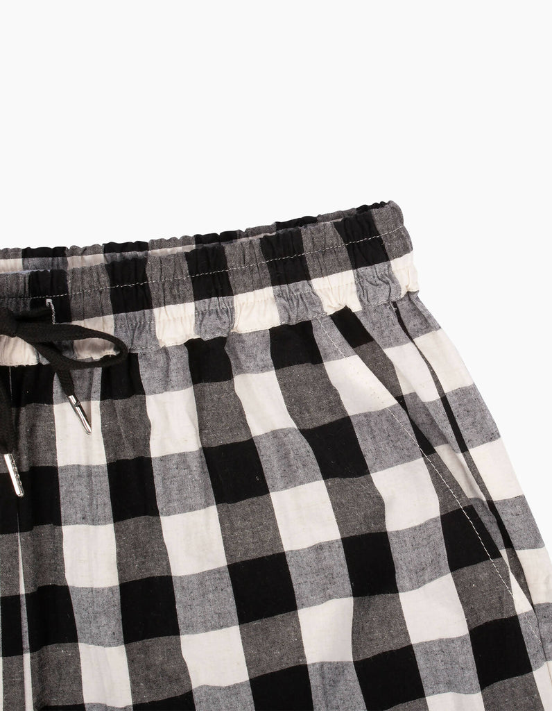 Billie Black & White Checked Short