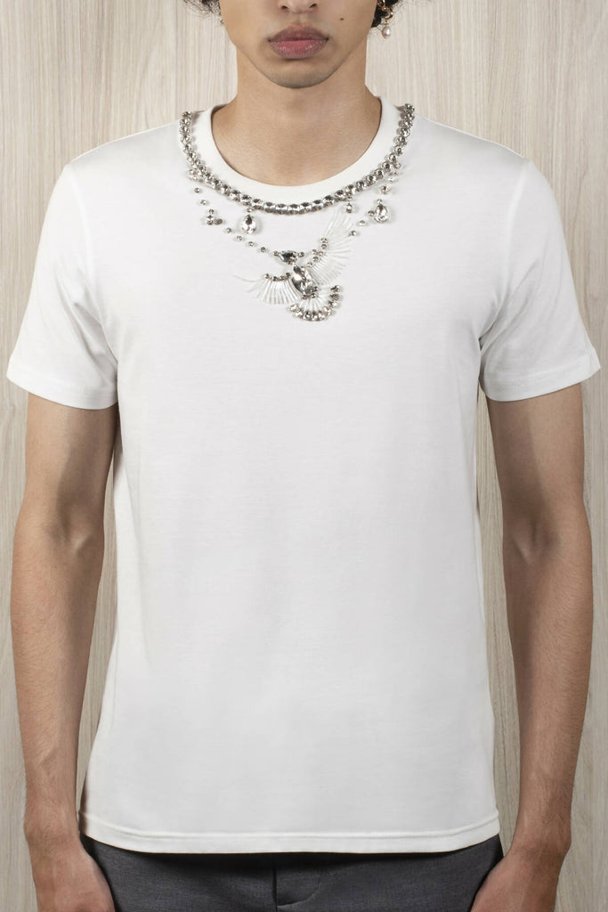 Dove Crystal Embellished T-Shirt