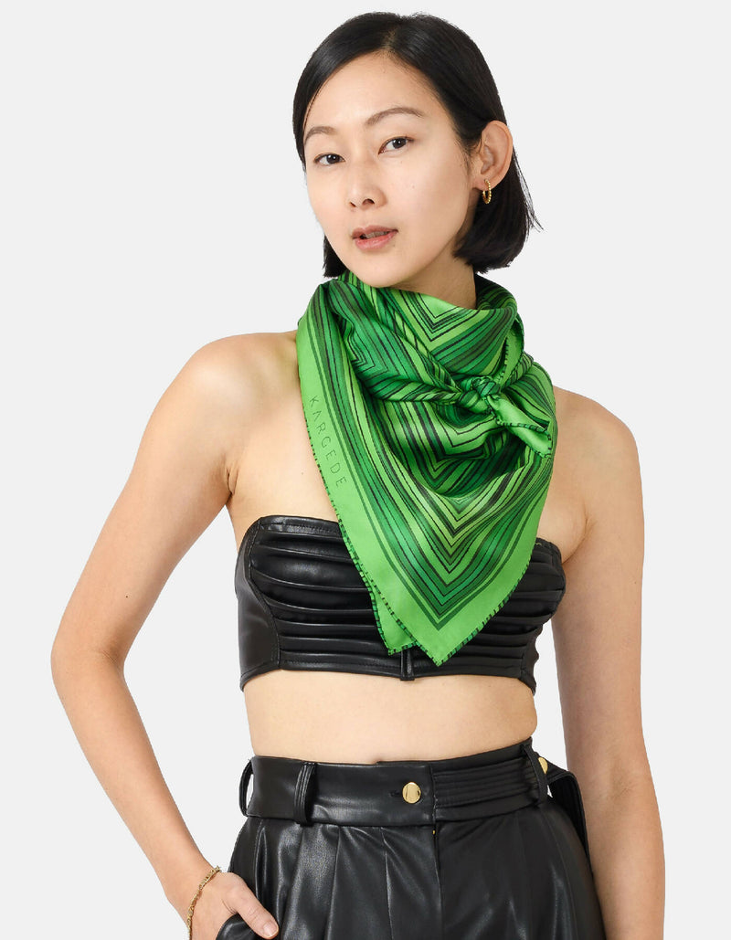 Green-Striped-Silk-Twill-Scarf-Kargede-Designer-Scarf-Neck-Tie-Loose