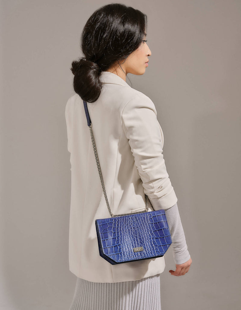 Shoulder and Crossbody Lola Bag - Blue