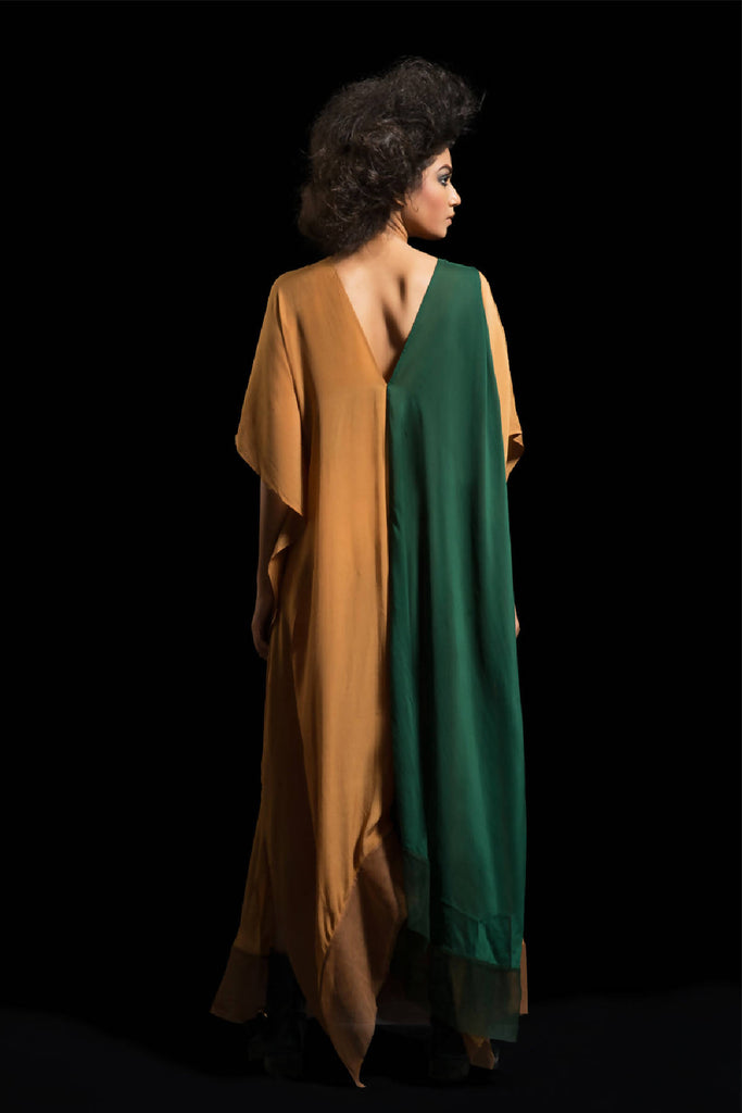 Brown & Olive Kaftan Dress