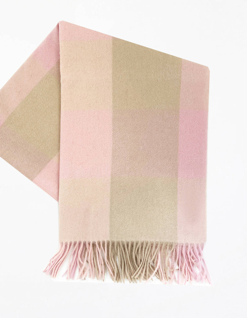 Beyza Cashmere Wool Blend Shawl - Rose