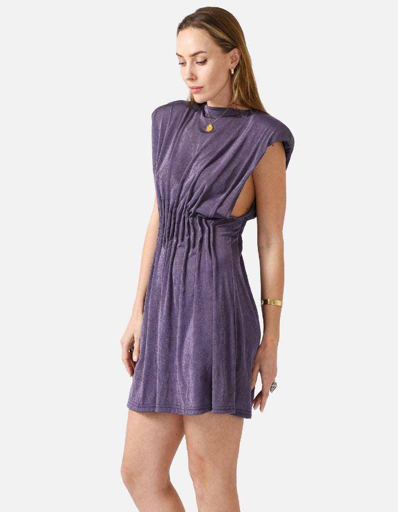 Evenfall Silky Mini Dress Purple