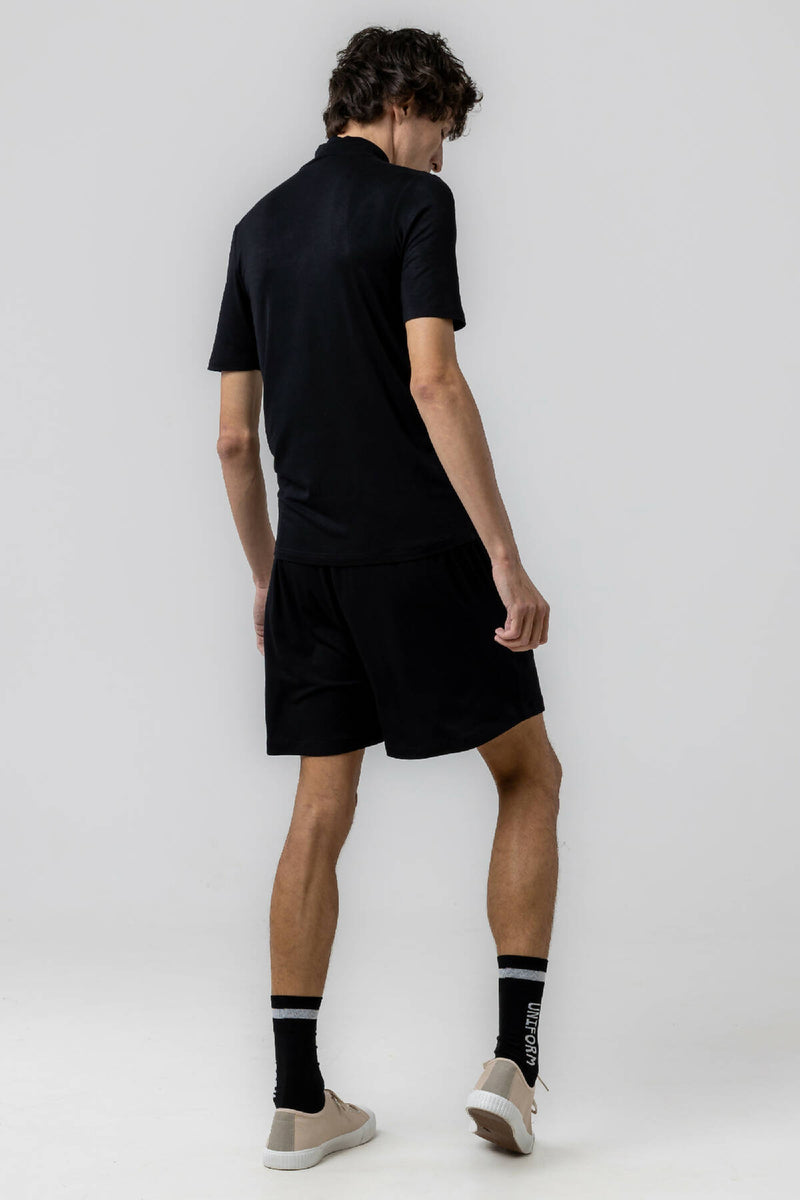 Bamboo Turtleneck T-Shirt black