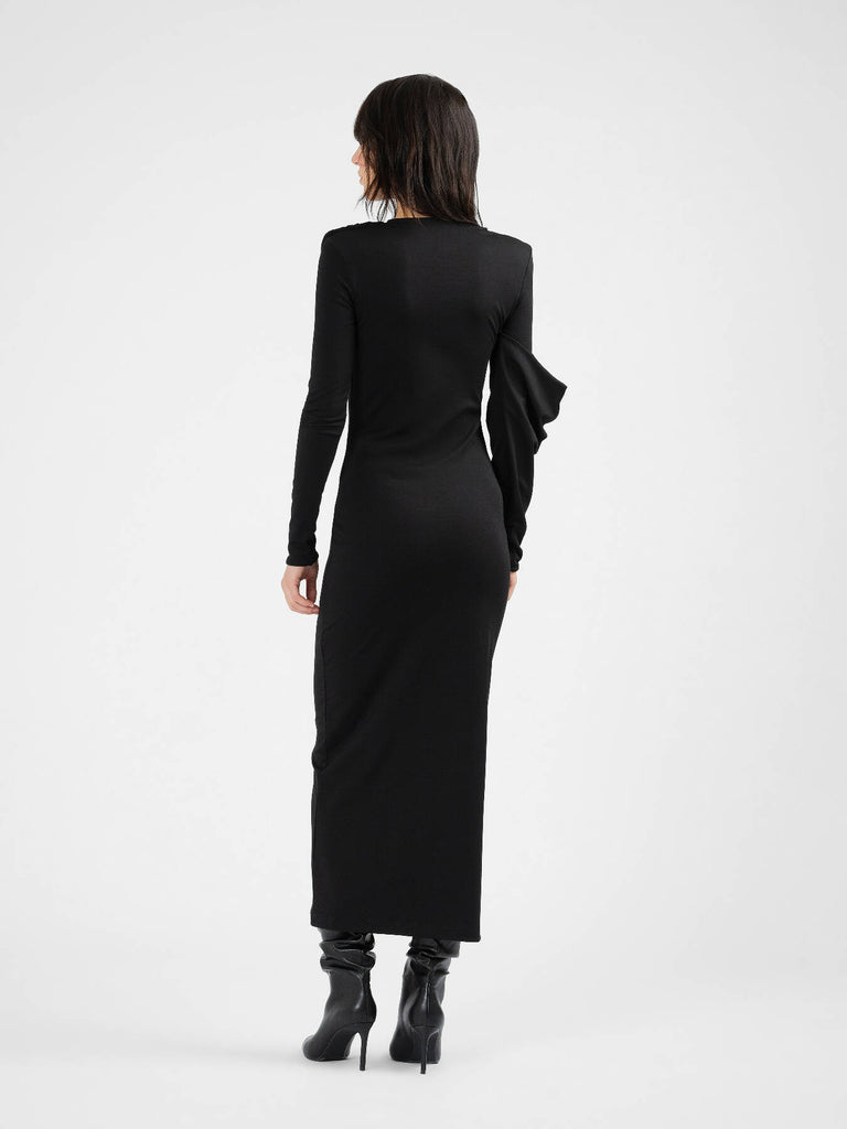 KESSELN Asymmetric Draped Dress