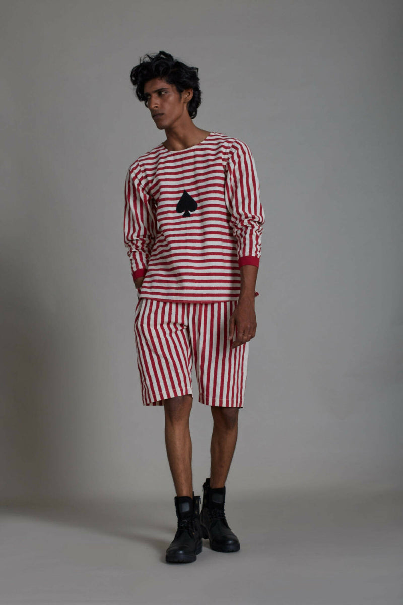 Spade Red Stripe Set (2 PCS)