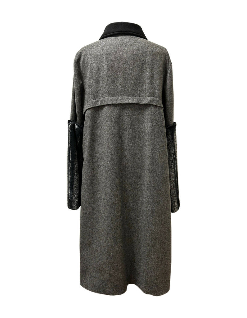 Cashmere long jacket