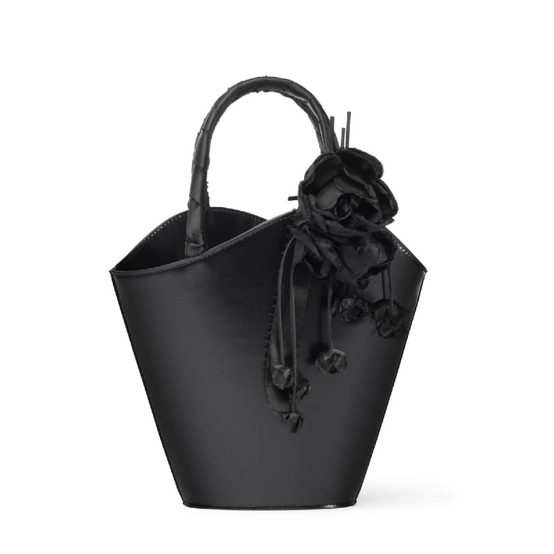 Iconic Infinity Handbag With Black Romantic Flower