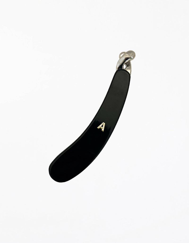 Liv Cellulose Acetate Banana Clip - Nero