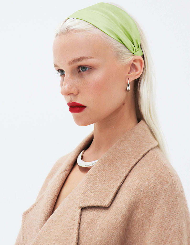 Claudine Silk Headwrap - Pistachio