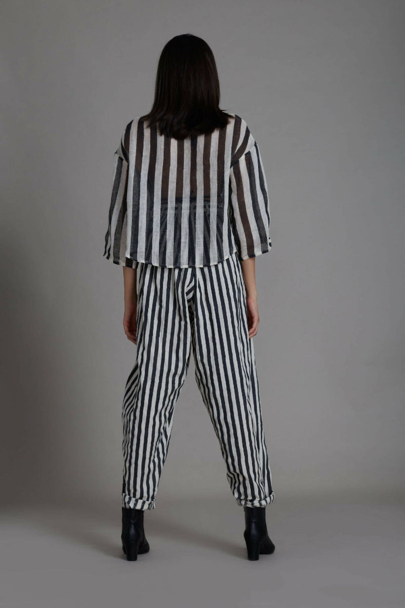 Mati Ikka Co-Ord Set-Black Stripe (2 PCS)