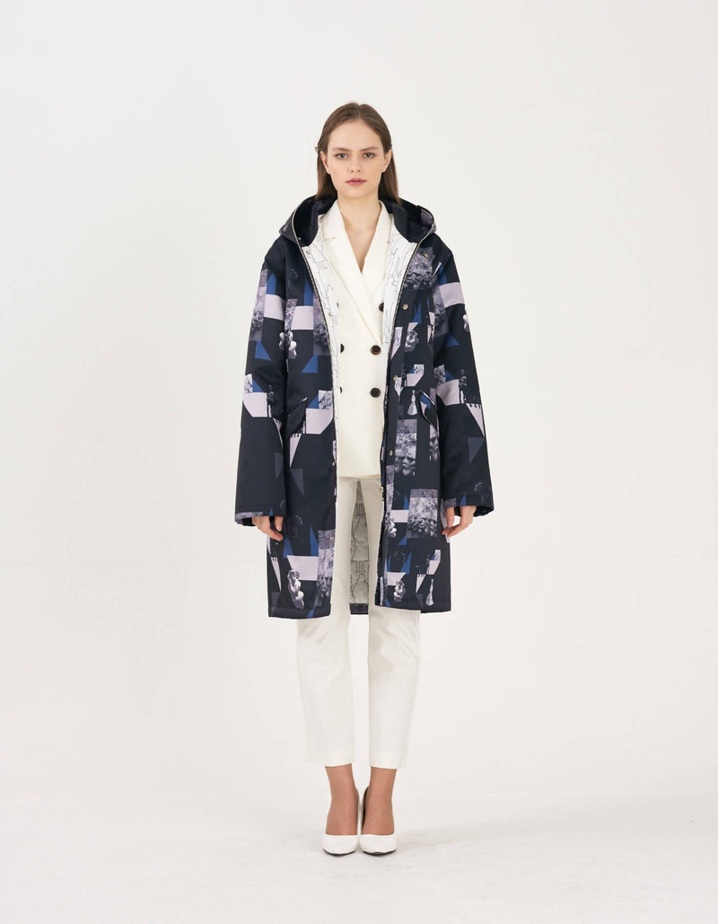 Winter Blues Hoody Padding Coat