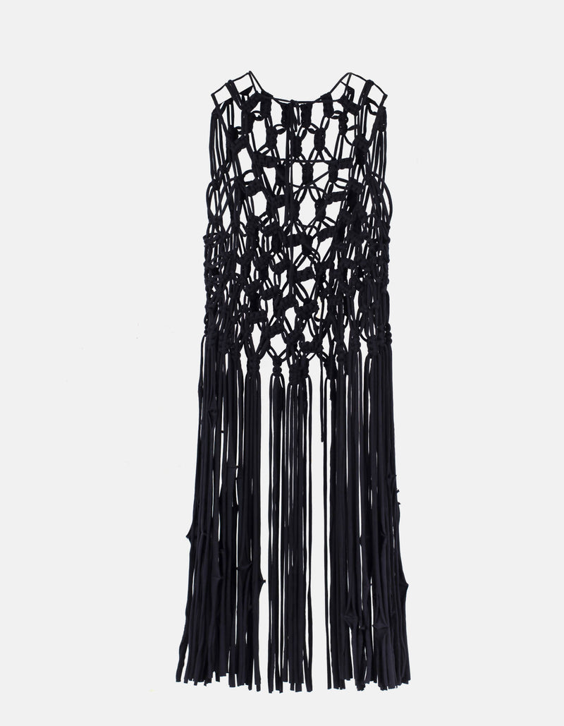 Skadi Macrame Overlay Black