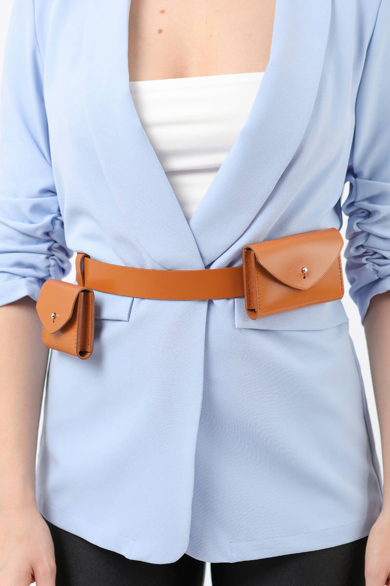 Leather Double Micro Belt Bag