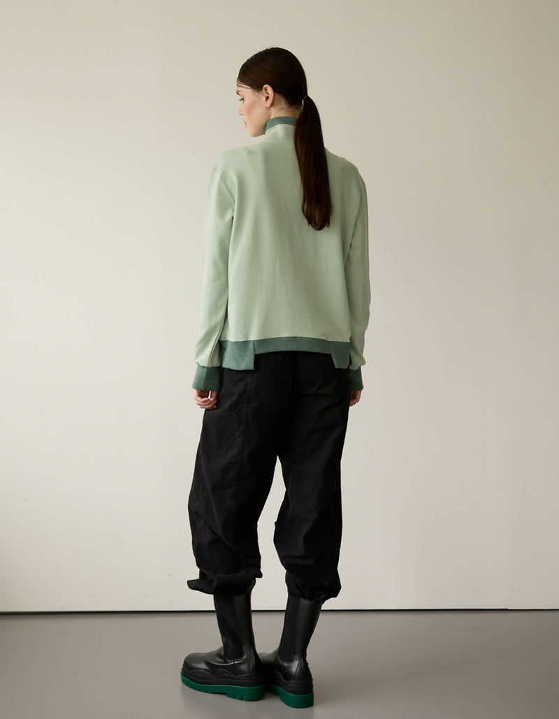 Rib Turtle Sweatshirt_Antique Mint