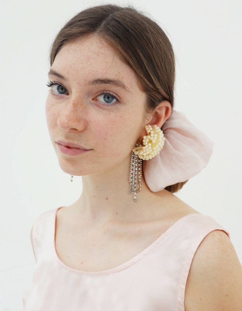 Lilou X-Large Linen Scrunchie - Rose