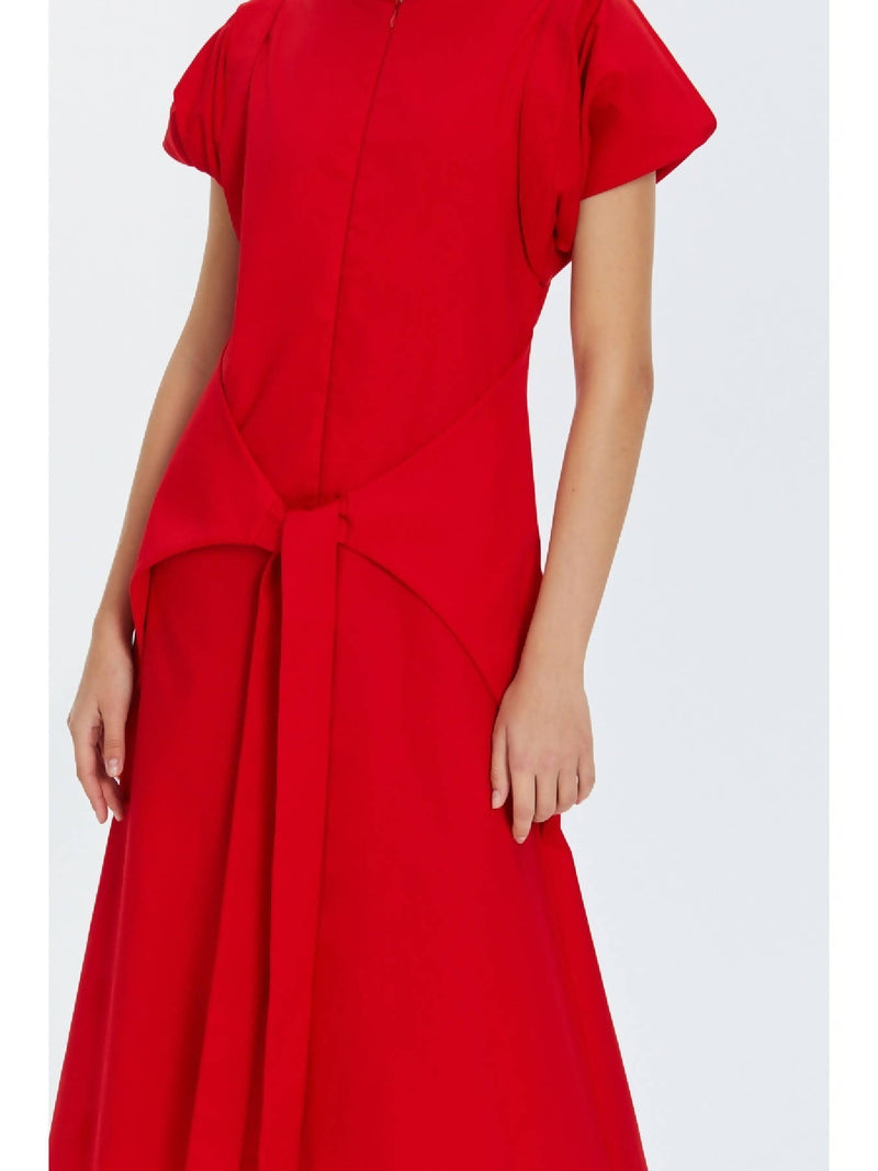 Dress Lea Viscose Black/ Red