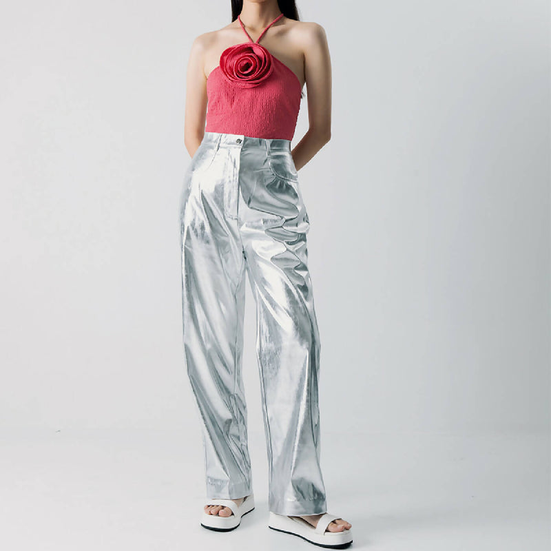 ATSTHELABEL RAVENSCA SILVER PANTS