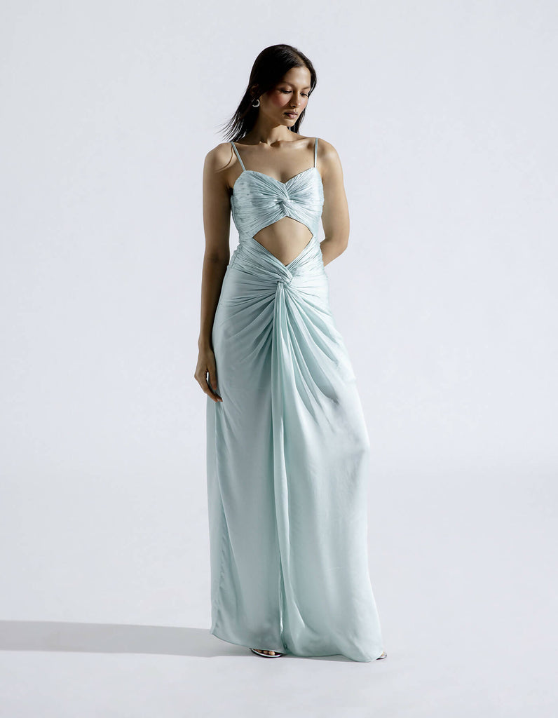 Elsa Draped Cutout Dress