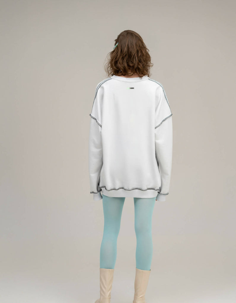 White cotton sweatshirt