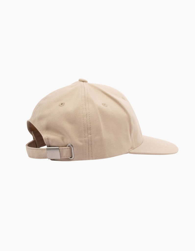 Beige Embroidered Logo Baseball Cap