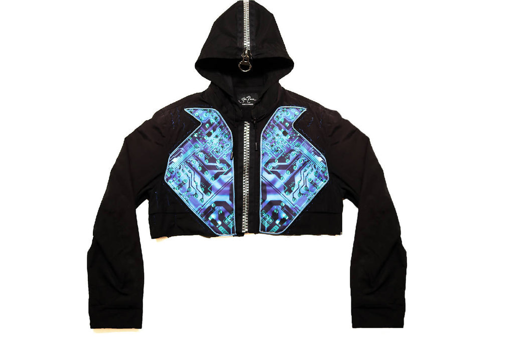 Circuit Board Disposal Cropped Jacket