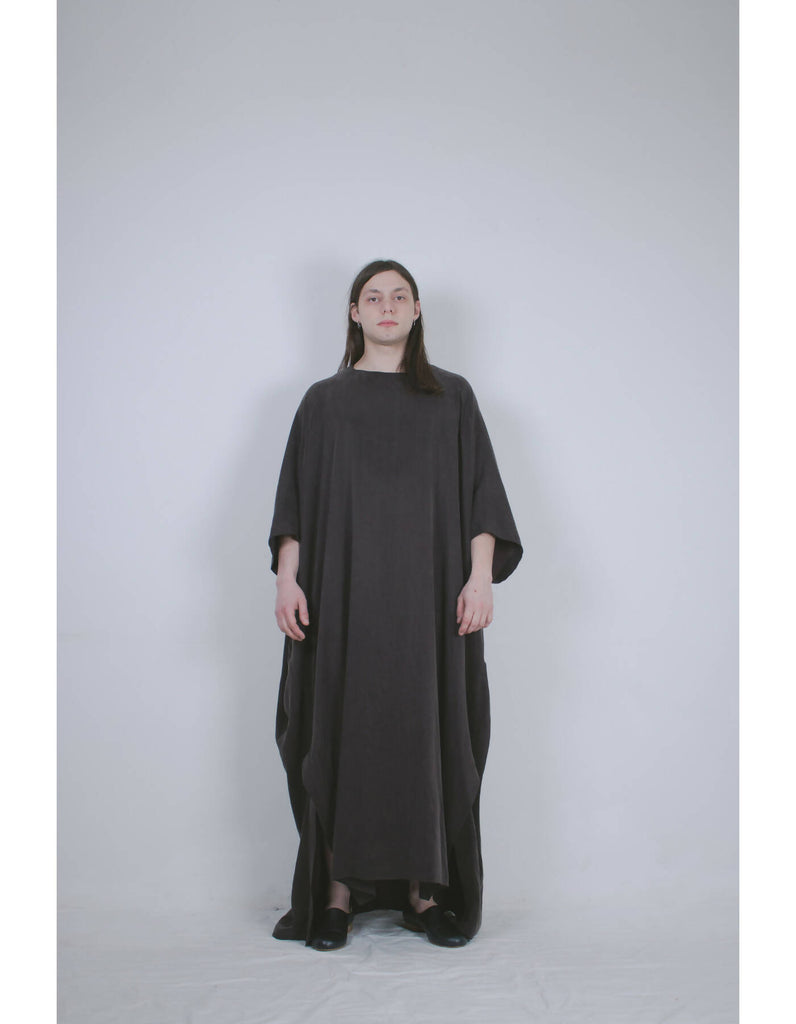 ludus_aw2324_ Zero Waste Cupro Dress-11