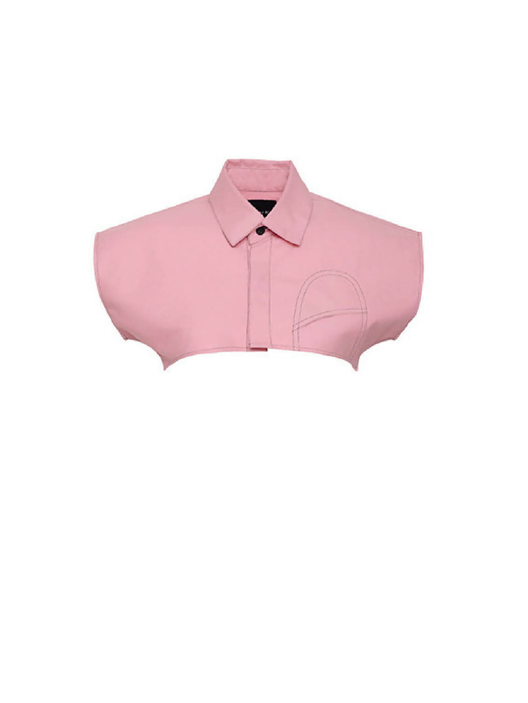 Pink Cropped Shirt