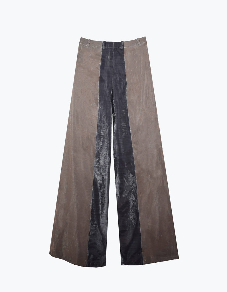 Wide Legged Panelled Lurex Trousers